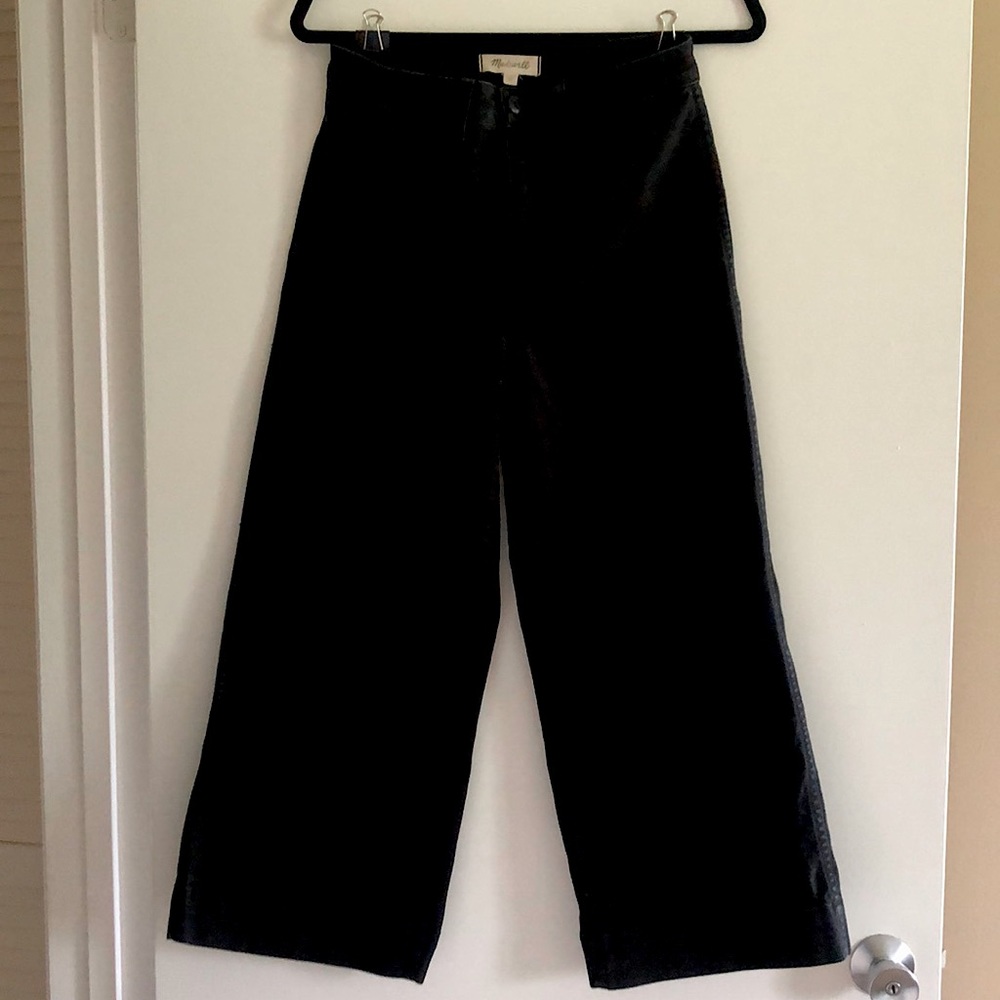 Madewell Emmett Wide-Leg Black pants (size 26)